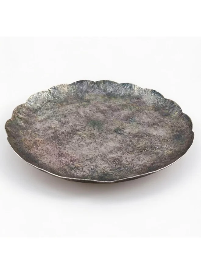 DANUBE HOME Mirabella Gold Metal Tray 35x35x6cm Decorative Serving Tray