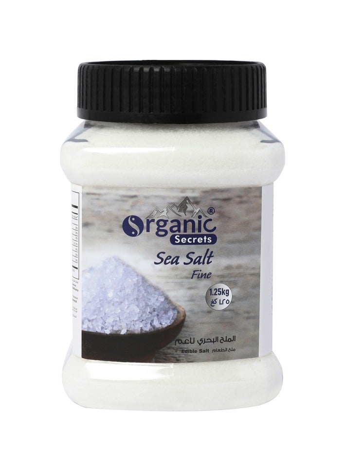 Organic Secrets Sea Salt Fine by Organic Secrets - 1.25KG Jar - Image 1