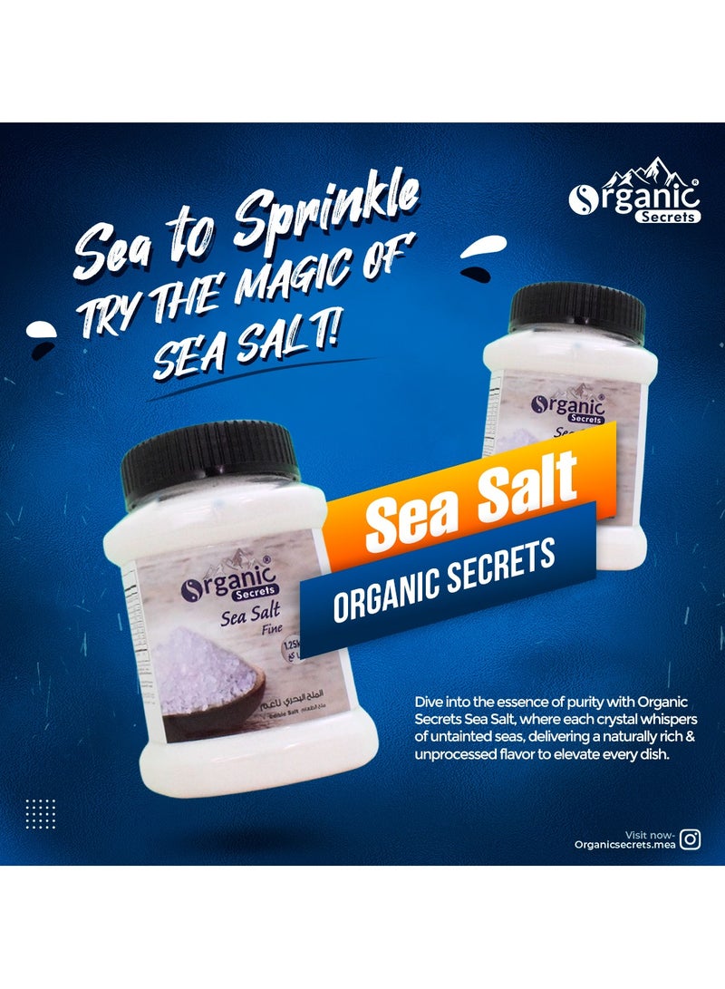 Organic Secrets Sea Salt Fine by Organic Secrets - 1.25KG Jar - Image 2