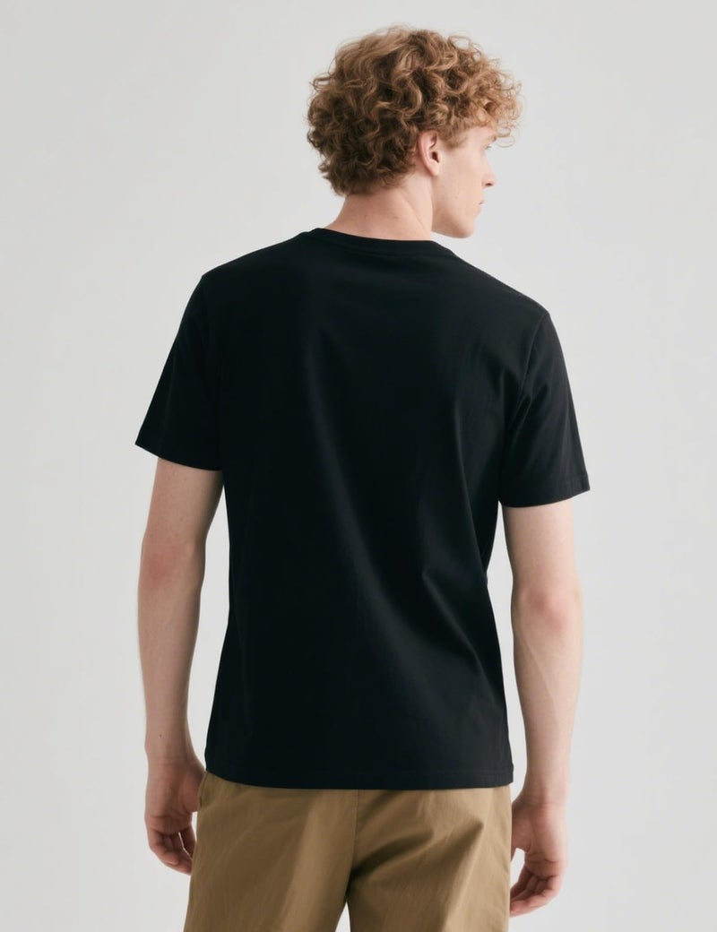 OKBA 5 PCS Black t Shirts Available for Men and Women Adult Round Neck Polyester Blank Tshirts Short Sleeve (Medium Black) - Image 3
