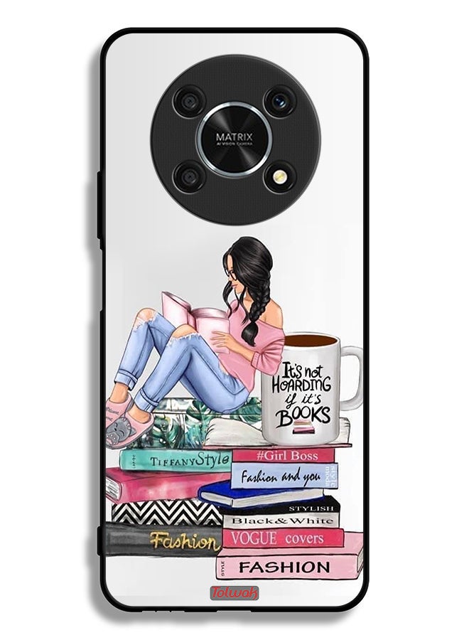 Tolwak Honor X9 5G Protective Case Cover Girl And Fashion Books Art - Image 2