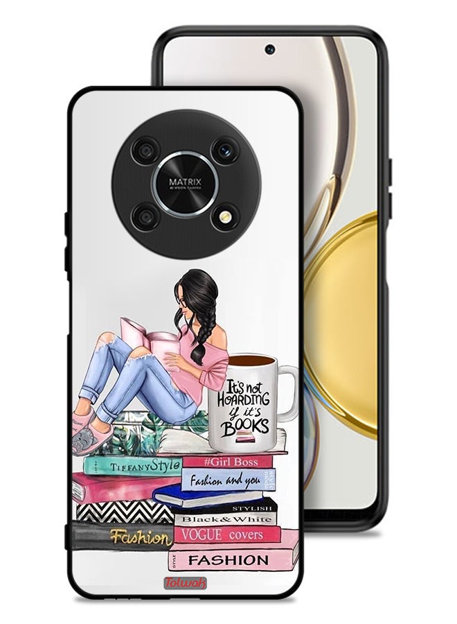 Tolwak Honor X9 5G Protective Case Cover Girl And Fashion Books Art - Image 1
