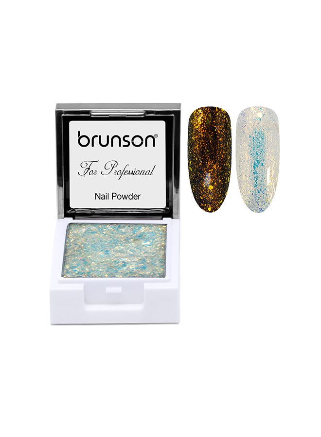 brunson Nail Art Powder UV Gel Powder Aurora Painting Square Liquid Powder Solid Pigment WF01