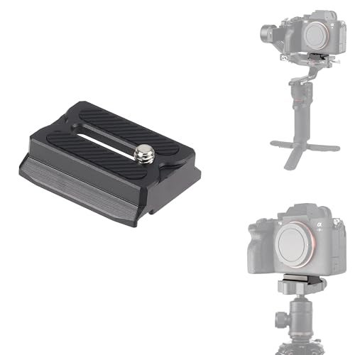 Fotga RS Upper Camera Quick Release Plate for DJI Ronin RS3 / RS 3 Mini/RS 3 Pro/RS 2 / RSC 2 / RS 4 / RS 4 Pro/RS 4 Mini Gimbal Stabilizer DSLR Mirrorless Camera Compatible Arca Swiss Tripod - Image 1