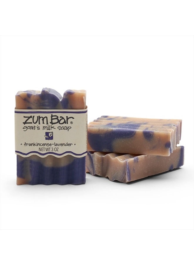 Indigo Wild Zum Bar Goat's Milk Soap - Frankincense-Lavender - 3 oz (3 Pack) - Image 1