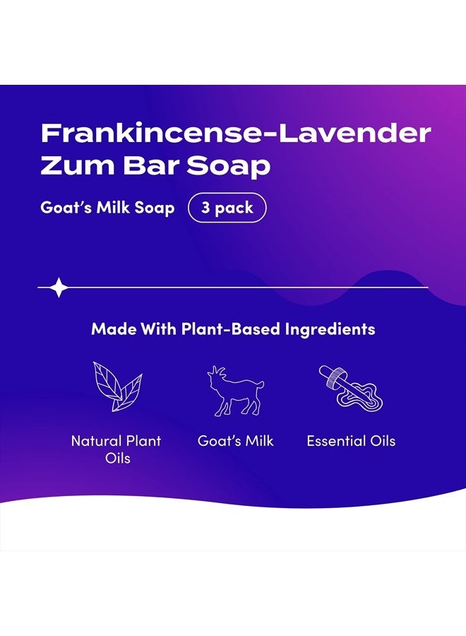 Indigo Wild Zum Bar Goat's Milk Soap - Frankincense-Lavender - 3 oz (3 Pack) - Image 2