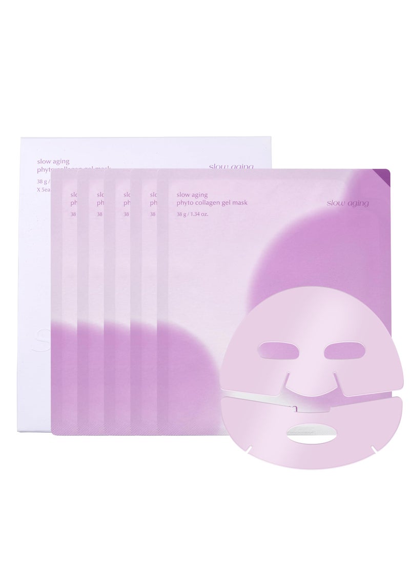 LUVUM - LUVUM Slow Aging Phyto Collagen Gel Mask 4+1 Pack - Collagen Hydrogel Mask - Hydrating Overnight Mask - Anti-Aging Formulat - Dark Spot & Tone Correction - Korean Skin Care - Image 1
