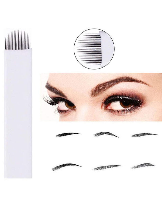 Generic 30pcs Microblading Needles Shape of 7 Pins 12 Pins U18 Pins and Microblade Pen Permanent Makeup Manual Eyebrow Tattoo Needle Assorted Microblading Blades Kits  - Image 4