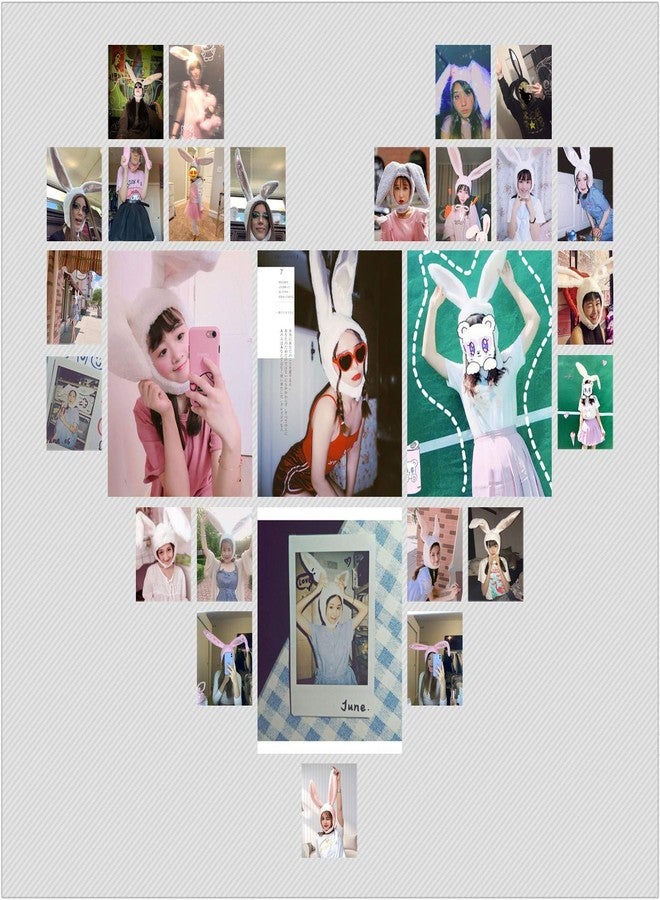 10AGIRL Cute Bunny hat Ears Fun Plush Hood Women Costume Winter hats super Warm Soft and Cozy (Rabbit (Pink) - Image 4