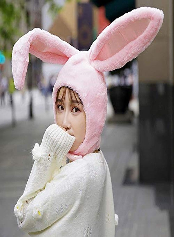 10AGIRL Cute Bunny hat Ears Fun Plush Hood Women Costume Winter hats super Warm Soft and Cozy (Rabbit (Pink) - Image 5