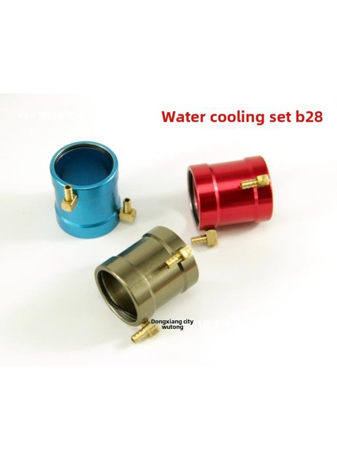 Model Remote Control Marine B20B24B28B36B40 Brushless Motor Aluminum Alloy Water Cooling Jacket Radiator-Color:B24 Inner Diameter 24mm, Length 29.5mm, Black  - Image 4