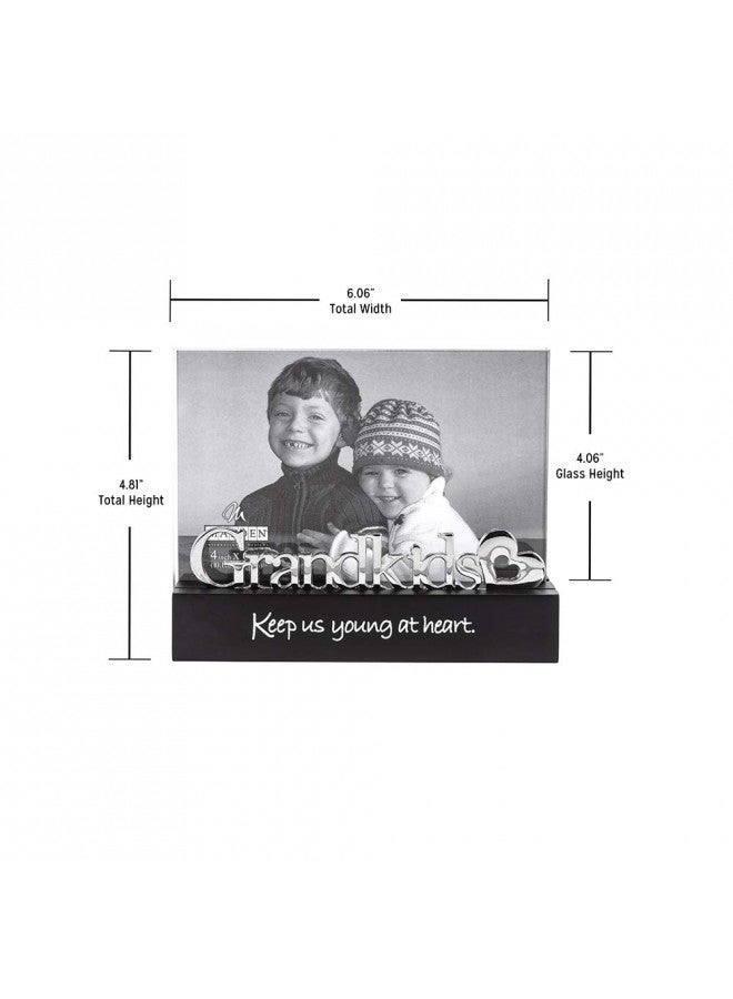 Malden International Designs Grandkids Desktop Expression with Silver Word Attachment Picture Frame, 4x6, Black - Image 5