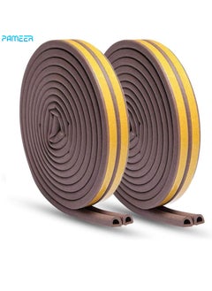 PAMEER Door Weather Stripping Window Seal Strip for Doors and Windows Self Adhesive Foam Weather Strip Door Seal Soundproof Seal Strip Insulation EPDM D Type 32ft or 10m Pack of 2  - Image 1