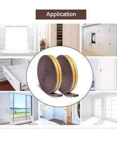 PAMEER Door Weather Stripping Window Seal Strip for Doors and Windows Self Adhesive Foam Weather Strip Door Seal Soundproof Seal Strip Insulation EPDM D Type 32ft or 10m Pack of 2  - Image 2