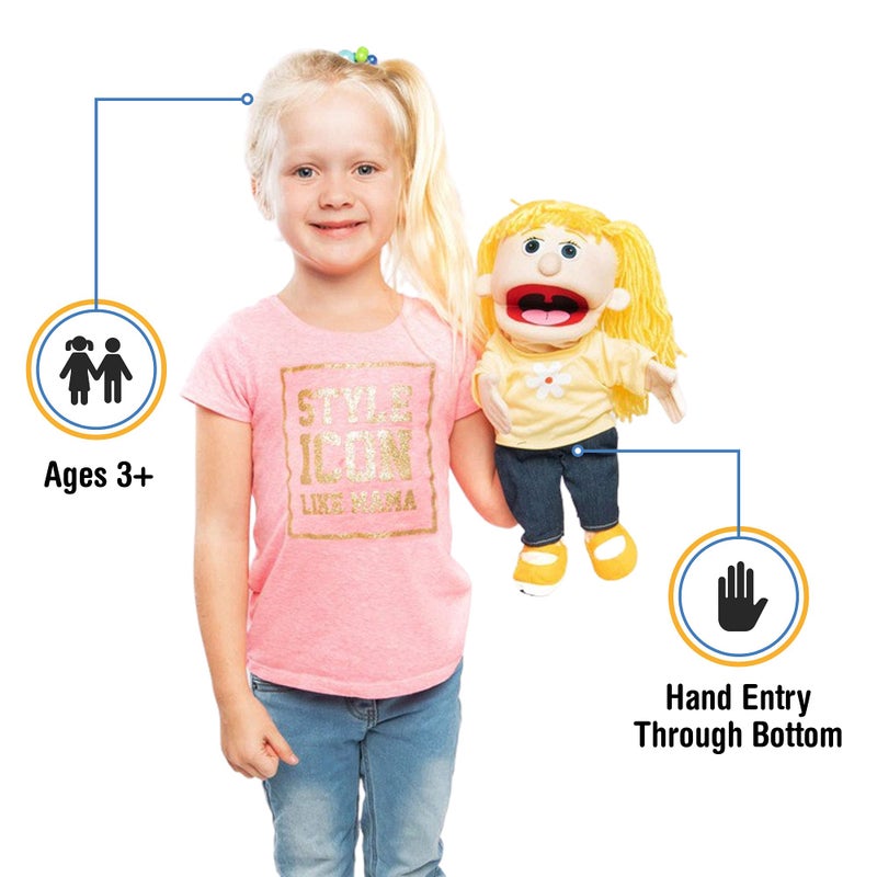 Silly Puppets 14" كاتي، فتاة الخوخ، دمية يد - Image 2