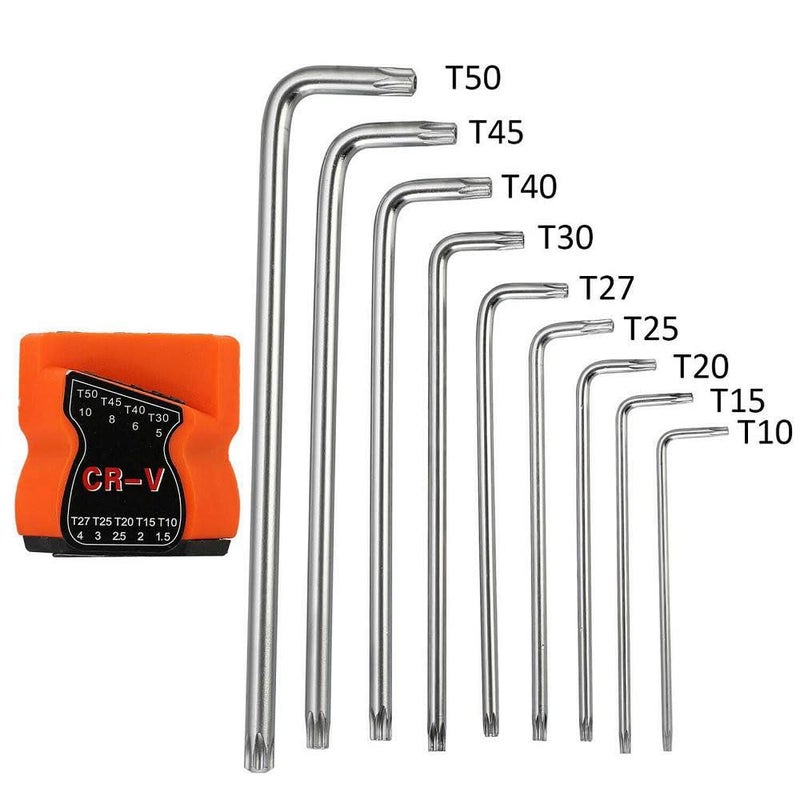 MLD MLD Allen Key Star Torx Set Short Arm Wrench Hex Keys 9 Pieces Size T10T50 TRKS105Steel Pack of1  - Image 4
