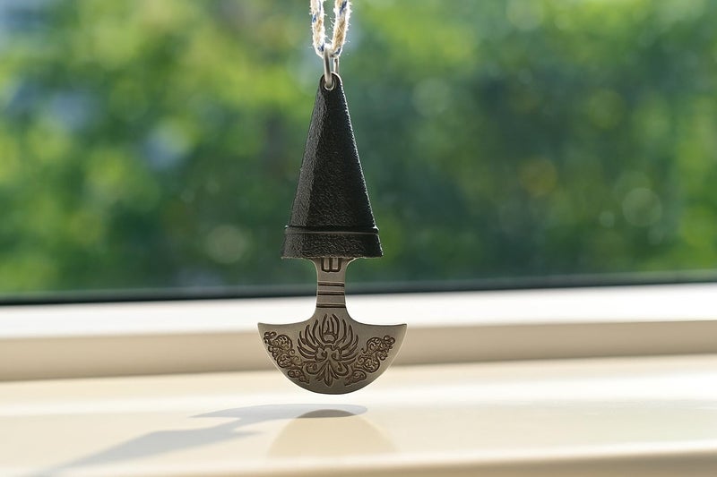 TEYRAH Khanda for Car Hanging for Rear View Mirror of The Car | Punjabi Car Accessory - Image 3