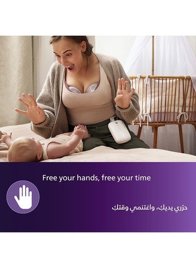 Philips Avent Hands-free Double Electric Breast Pump, Hospital-strength Motor, Mimics Baby's Drinking Rhythm, Pumps up to 85 Times per Minute, Light Collection Cup, 2 Breast Shields, Model SCF534/11 - Image 3