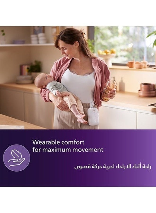 Philips Avent Hands-free Double Electric Breast Pump, Hospital-strength Motor, Mimics Baby's Drinking Rhythm, Pumps up to 85 Times per Minute, Light Collection Cup, 2 Breast Shields, Model SCF534/11 - Image 2