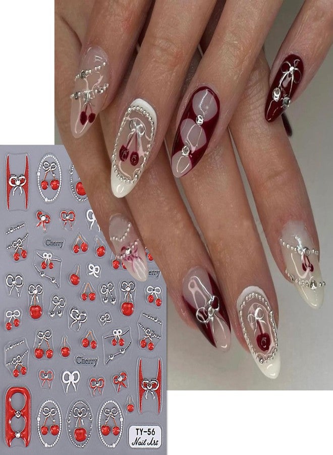 Charmark 5Sheet Nail Art Stickers Decals 3D Retro Heart Bow Sun Moon Star Rhinestone Nail Stickers for Nail Art Gold Silver Nail Design Kit Nail Accessories Self-Adhesive DIY Acrylic Manicure Nail Art Supplies - Image 3