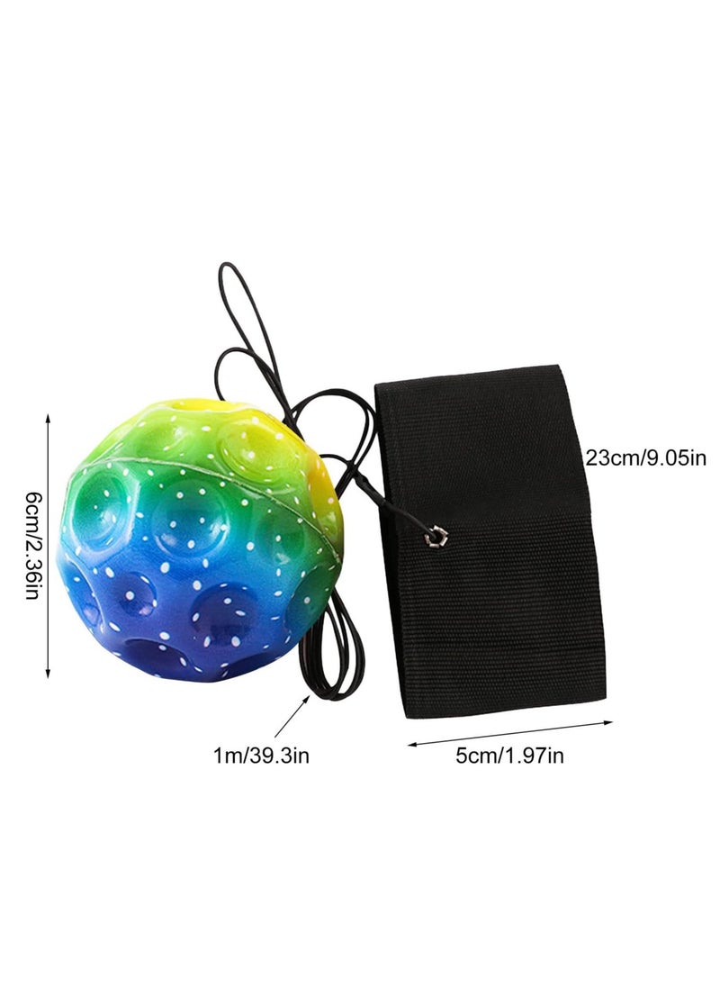 Beauenty Bouncy Ball With With Wrist Band Multicolor Enhances Coordination and Reaction Time (3Pcs)  - Image 3