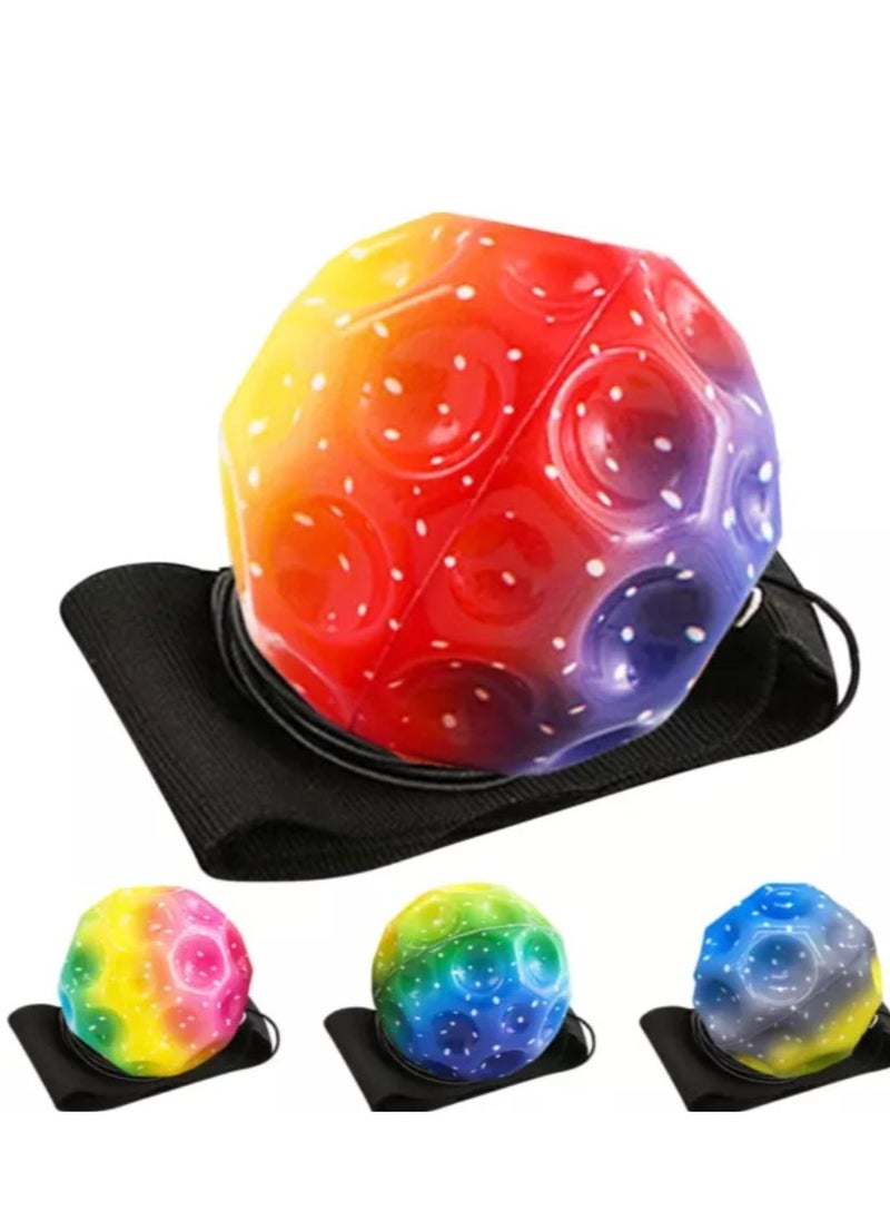 Beauenty Bouncy Ball With With Wrist Band Multicolor Enhances Coordination and Reaction Time (3Pcs)  - Image 1