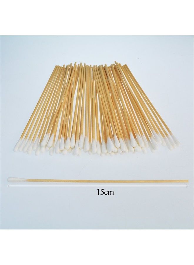 Bantoye 500 Pcs Swabs Cotton Sticks, Bantoye 6 Inches Cleaning Sterile Sticks with Wooden Handle for Wound Clean, Cleaning Makeup, Removal Residue - Image 1