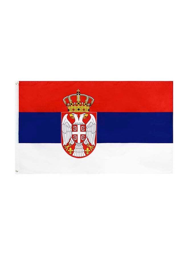 THE BABA Serbia Flag 2'X3' (60X90Cm) For Euro 2024 - Good Quality - Indoor And Outdoor Use  - Image 1