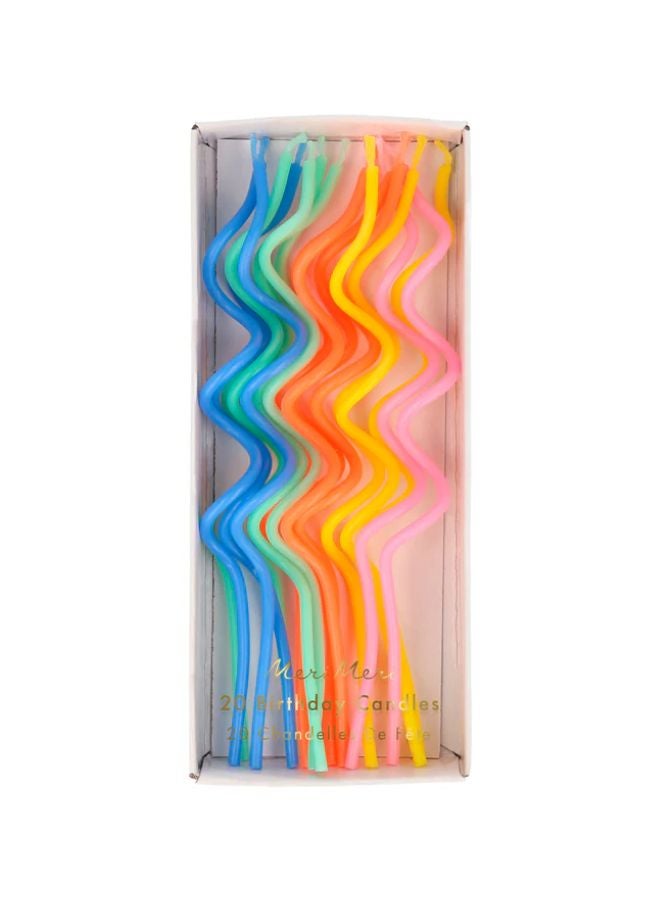 Meri Meri Mixed Swirly Candles - Image 1