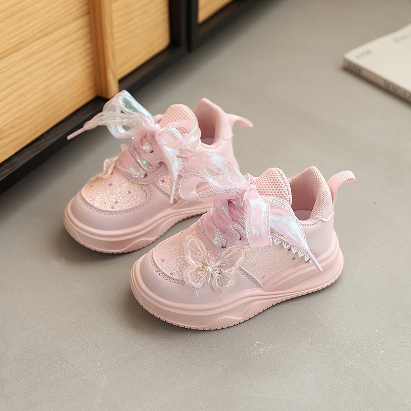 Children''s Sports Shoes Girls Dad''s Shoes 2025 Spring and Autumn New Little Girls Bow Baby Princess Casual Shoes - Image 3
