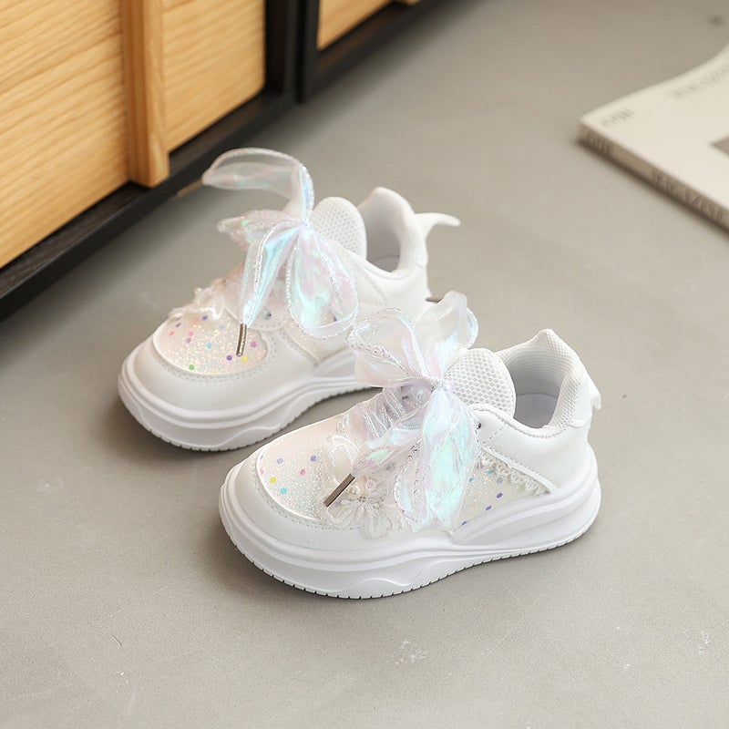 Children''s Sports Shoes Girls Dad''s Shoes 2025 Spring and Autumn New Little Girls Bow Baby Princess Casual Shoes - Image 5