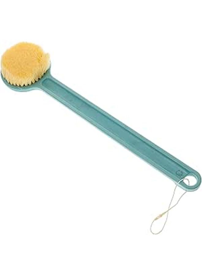 Long Handle Bath Brush Back Scrubber With Soft Bristles For Exfoliating Blue - Image 1