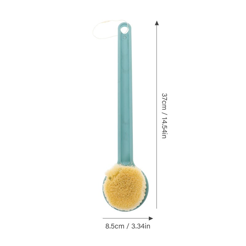 Long Handle Bath Brush Back Scrubber With Soft Bristles For Exfoliating Blue - Image 3