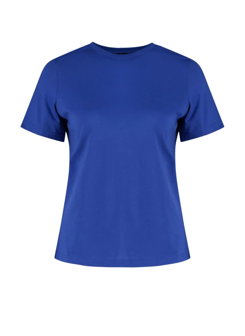 Trendyol Curve Crew Neck Back Printed T-Shirt