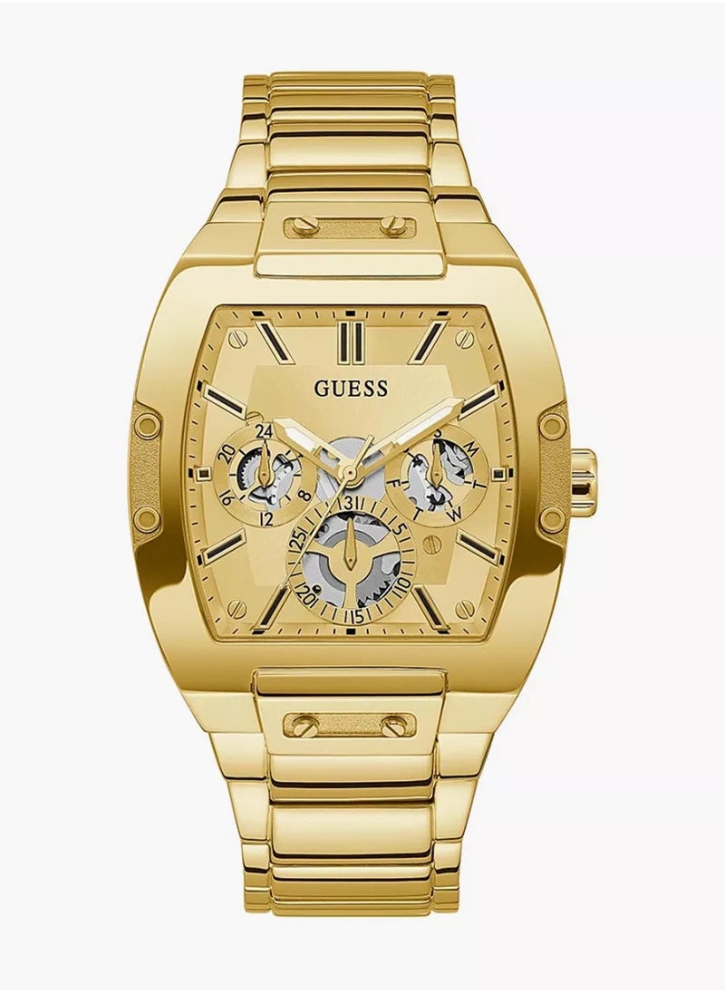 GUESS ساعة جيس فينيكس للرجال متعددة الوظائف بسوار ستانلس ستيل ذهبي - GW0456G2 44 ملم  - Image 1