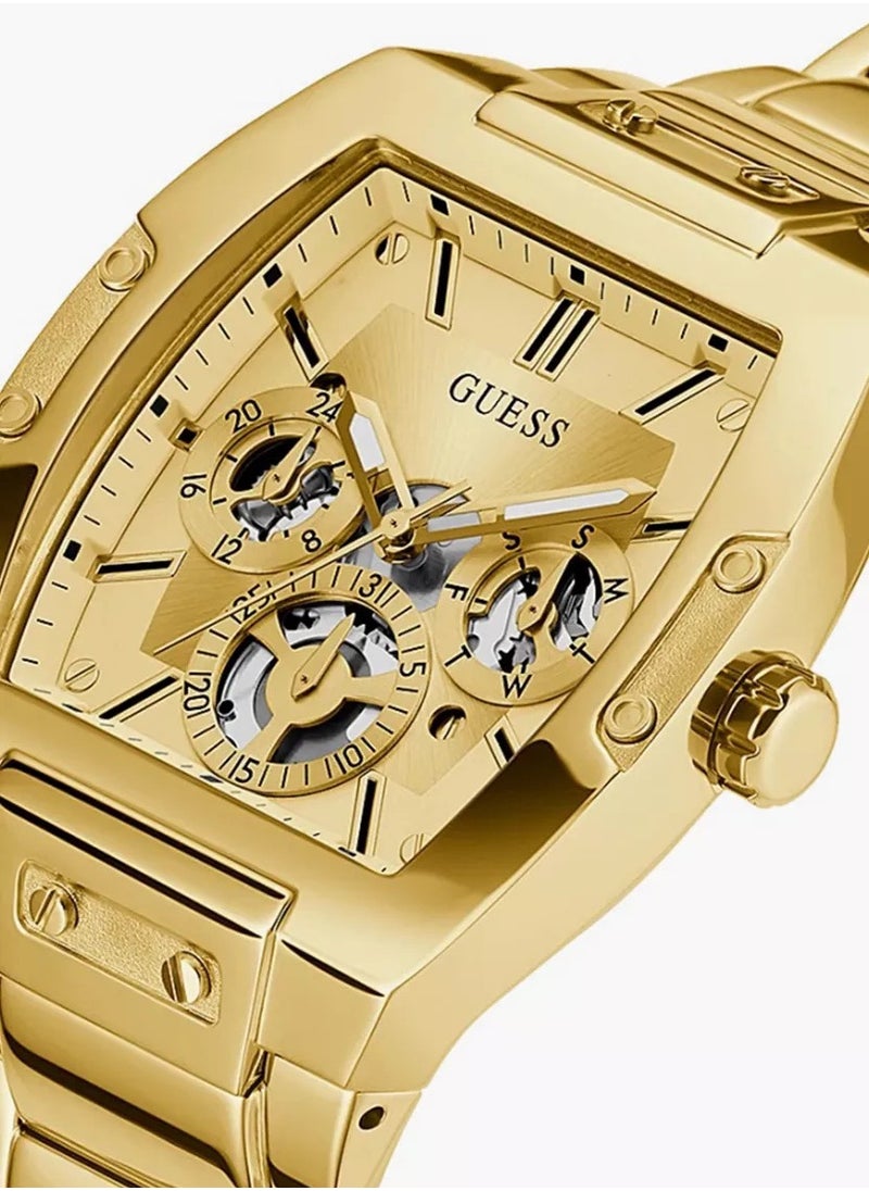 GUESS ساعة جيس فينيكس للرجال متعددة الوظائف بسوار ستانلس ستيل ذهبي - GW0456G2 44 ملم  - Image 3