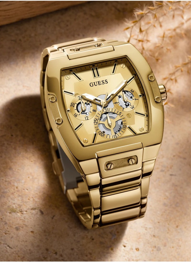 GUESS ساعة جيس فينيكس للرجال متعددة الوظائف بسوار ستانلس ستيل ذهبي - GW0456G2 44 ملم  - Image 5