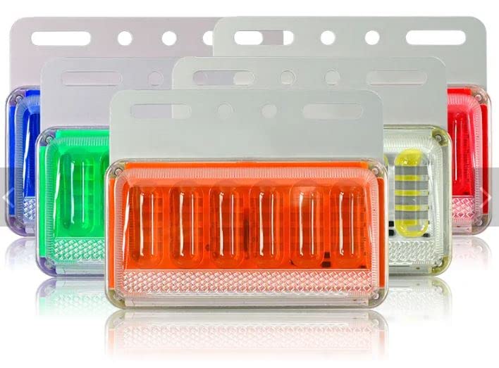 MACBOT 24Volt Truck Body High Intensity Side Marker Lights 33 LED front + 10 LED Down (Yellow) (4 Light in 1 Box) - Image 1