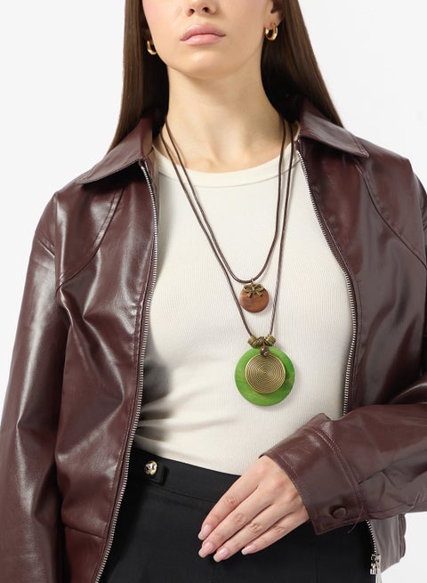 قلادة بوهيمية بطبقتين