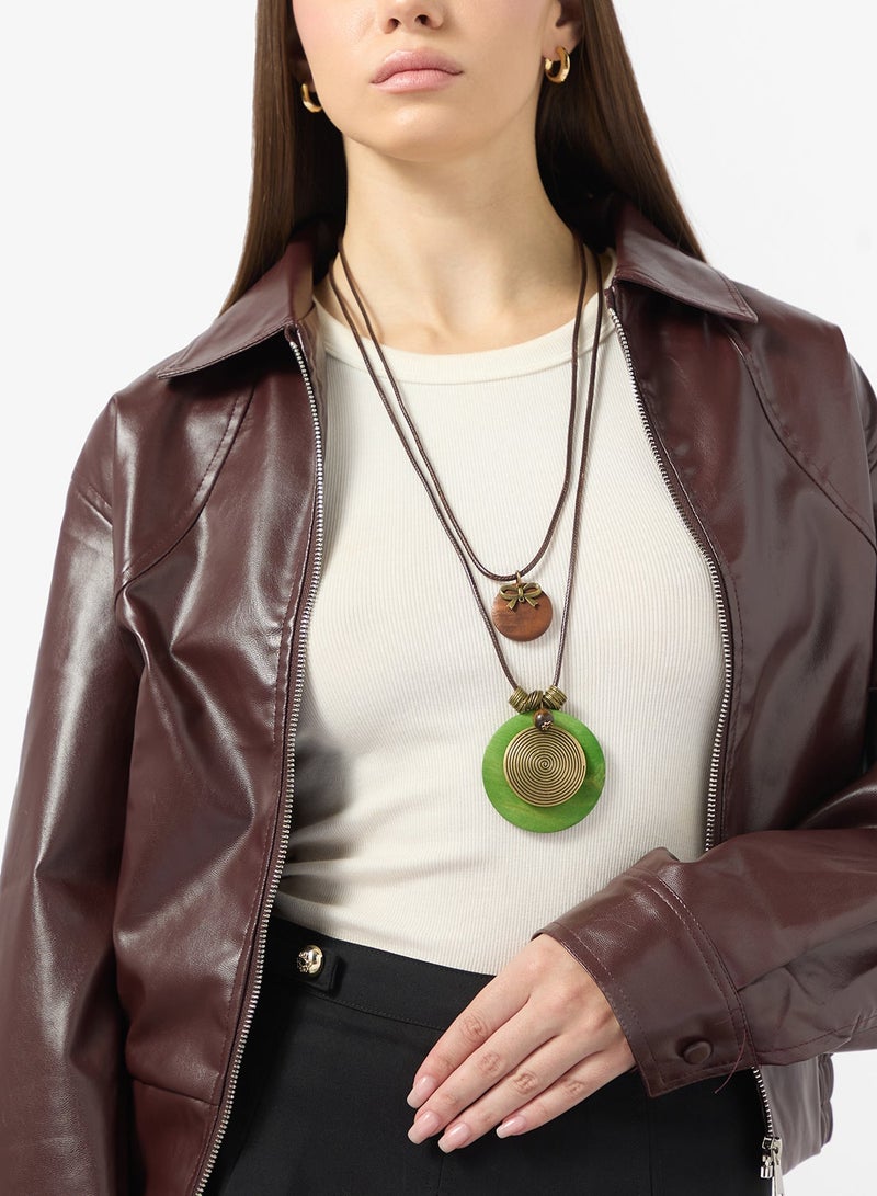 جينجر قلادة بوهيمية بطبقتين - Image 1