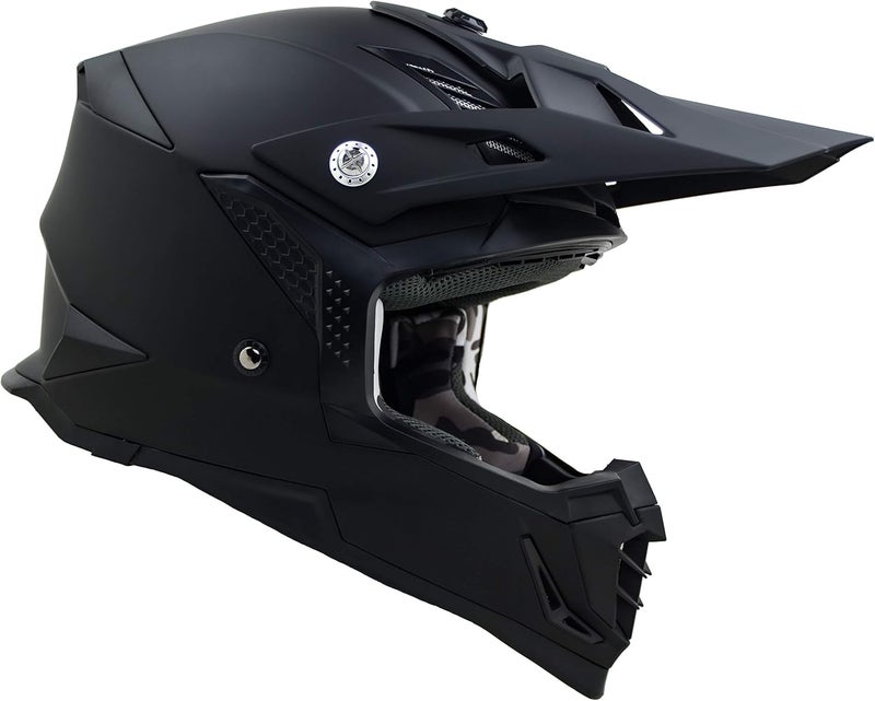 Vega Helmets Unisex-Adult Off-Road MCX Lightweight Fully Loaded Dirt Bike Helmet - Matte Black, XS - Image 1
