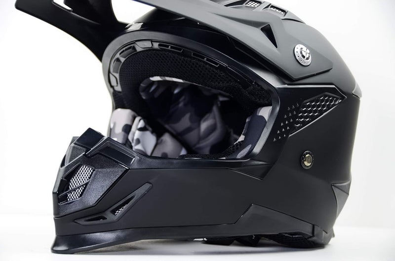 Vega Helmets Unisex-Adult Off-Road MCX Lightweight Fully Loaded Dirt Bike Helmet - Matte Black, XS - Image 2
