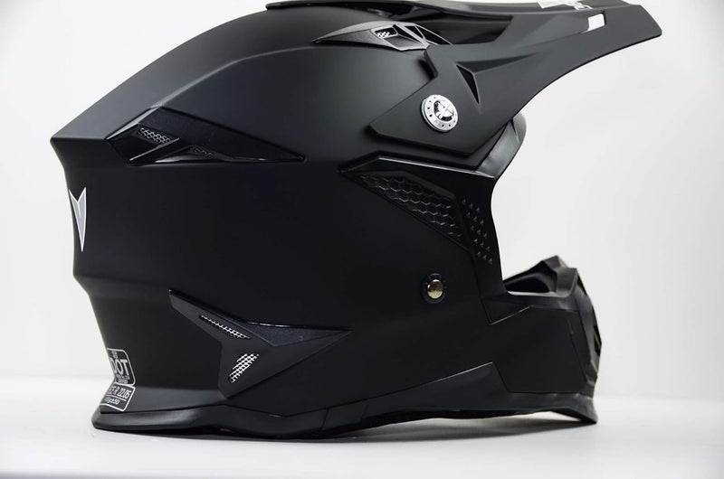 Vega Helmets Unisex-Adult Off-Road MCX Lightweight Fully Loaded Dirt Bike Helmet - Matte Black, XS - Image 3