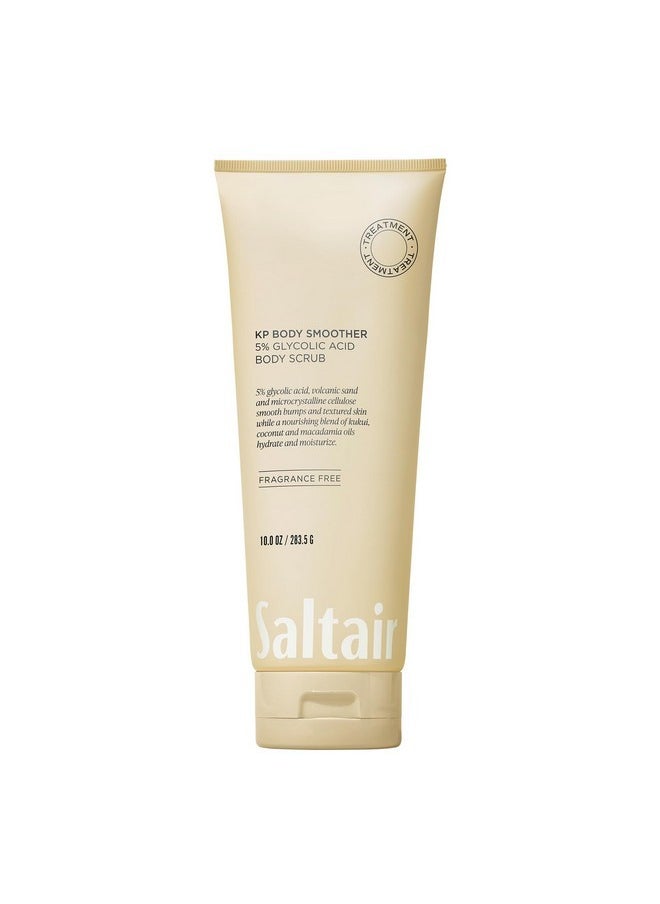 Saltair Saltair KP Body Scrub. 5% Glycolic Acid Treatment with Volcanic Sand and Plant Moisturizers. Fragrance-Free Physical Chemical Exfoliator. Exfoliating Body Scrubber for Rough Bumpy Skin, 10oz.  - Image 1