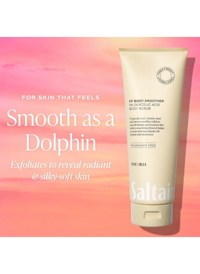 Saltair Saltair KP Body Scrub. 5% Glycolic Acid Treatment with Volcanic Sand and Plant Moisturizers. Fragrance-Free Physical Chemical Exfoliator. Exfoliating Body Scrubber for Rough Bumpy Skin, 10oz.  - Image 3