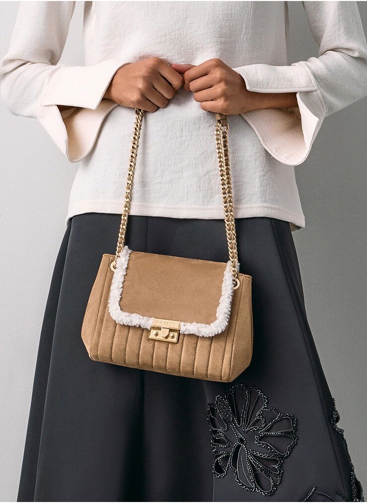 Charles & Keith Donna Crinkle-Effect Shoulder Bag  - Image 2