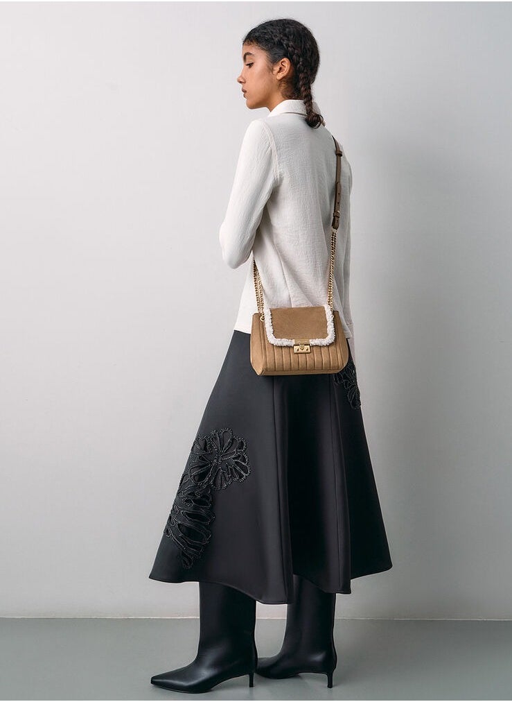 Charles & Keith Donna Crinkle-Effect Shoulder Bag  - Image 4