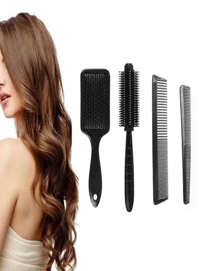 Boulevar Set of 4 Professional Hair Cutting & Styling Comb Kit Salon Hair Cutting Styling Measure Combs Tail Comb - Image 2