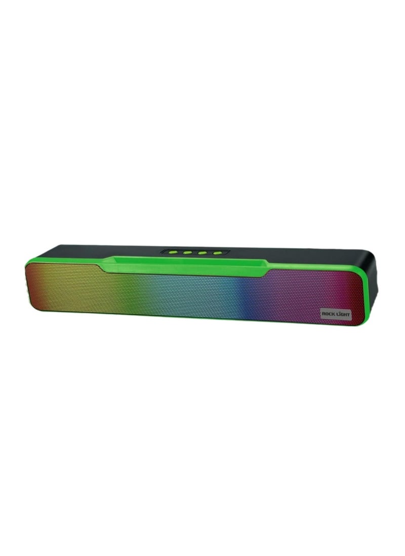 ROCK LIGHT - Wireless Soundbar with RGB Light RL-S507 Featuring BT V5.0, USB Support, 1500 Mah Big Battery, FM Radio and 5W X 2 Output Speaker - Image 1