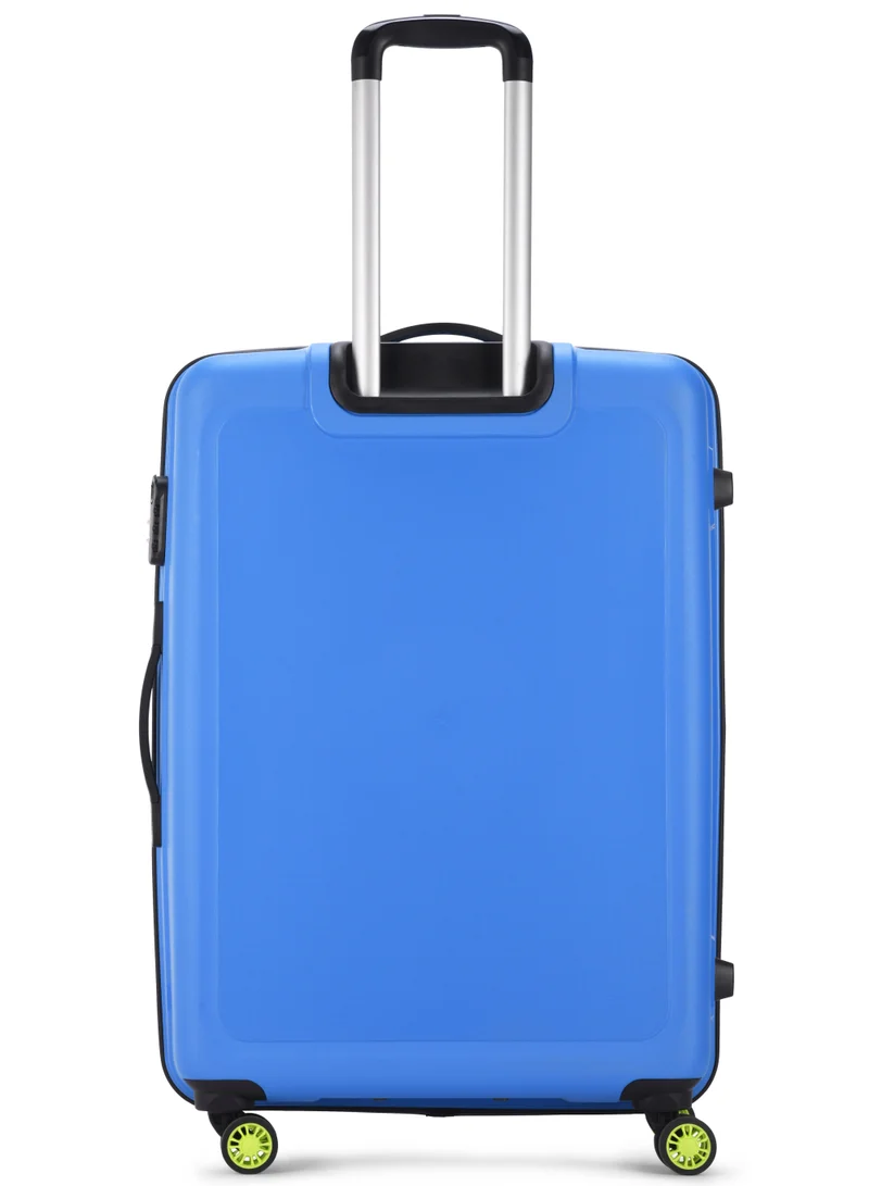 Skybags STROKE Check-in 28 Inch Polypropylene(PP), 4 Spinner Double Wheel Trolley Bags for Travel, Hard Case Lightweight Bag with TSA Lock, Tough Suitcase for Travel (Large), Blue